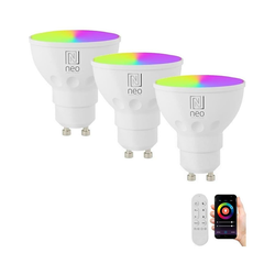 Immax NEO 07724CDO - set 3x LED RGB prigušiva sijalica GU10/4,8W/230V Wi-Fi Tuya + daljinski upravljač