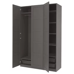 PAX / BERGSBO Kombinacija garderobera, tamnosiva, 150x60x236 cm
