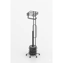 Držač toalet papira sa wc četkom MG096 blk
