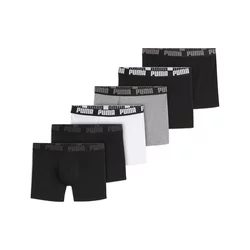 Mens Puma Boxer Briefs 6-Pack, White, Size 4, Clothing