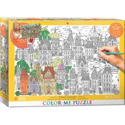 Eurographics - Puzzle Town houses Coloring puzzle - 275 - 400 kosov