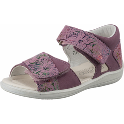 RICOSTA Pera Sandali Aperti Donna E Bambina, Vera Pelle, Fodera In Microfibra, Suola PU, Chiusura Velcro, Larghezza Media, Made In Europe