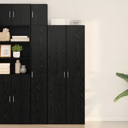 Highboard 2 pcs Crni hrast 70 x 42,5 x 185 cm