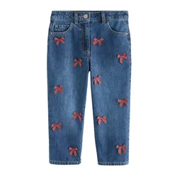 Next Kavbojke moder denim/temno rdeča