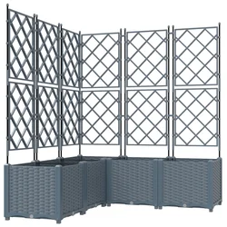 Vrtna saksija 5 pcs Svijetlo siva 120 x 120 x 143 cm Plastika