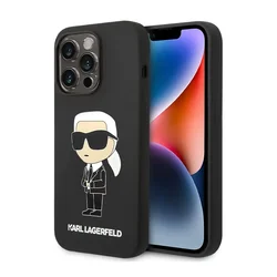 Maska Karl Lagerfeld Hc Silicone NFT Ikonik za iPhone 15 Pro Max, Crna