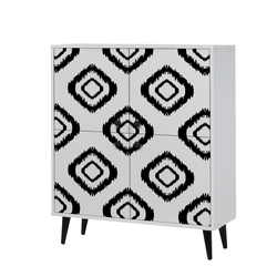 Lessentiel Maison Komoda Multilüx Fas 95x111x36cm Belo-Crna