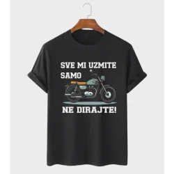 MAFIMI Majica Sve mi uzmite samo motor ne dirajte, Crna