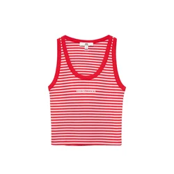 Pull&Bear Top PACIFIC rosé / rdeča / bela