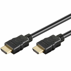 GOOBAY HDMI 2.0b pozlačen 3m črn kabel 38518