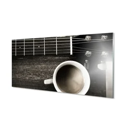 tulup.si Slika na akrilnem steklu Kava kitara 140x70 cm 2 obešalnika