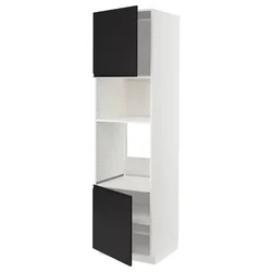 METOD Visoki element za ugradne uređaje, bela/Upplöv boja antracita, mat, 60x60x220 cm