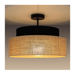 Plafonski luster BOHO 1xE27/60W/230V prečnik 40 cm crna/bež