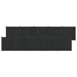 Panel ograde 10 pcs WPC i aluminij Crna