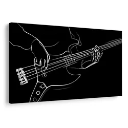 Slika glasbene linije bas kitare - 40x30