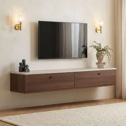 Hanah Home TV komoda Ligne 160, 160 cm, travertin / orah Milano