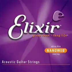 Elixir Acoustic NANOWEB 80/20 Bronze Extra Light 10-47