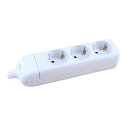 232-031 TROSTRUKA PRENOSIVA UTIČNICA, RASTAVLJIVA, BIJELA,16 A / 3680 W, 250 V~,