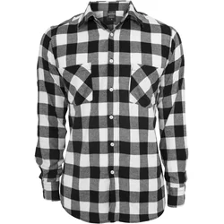 Plaid flannel shirt blk/wht