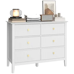 HOMCOM HOMCOM Komoda MDF, iverna plošča 100D x 40Š x 78V cm Bela, (5000242529)