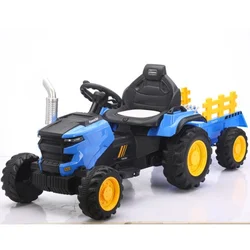 Dečiji traktor sa prikolicom i daljinskim plavi ( 13632 )