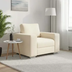 Sofa fotelja krem 100x77x82 cm korduro tkanina
