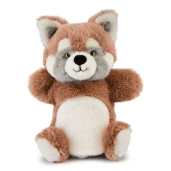 Plyšová panda červená na bábkové divadlo The Glue Pots Red Panda Puppet Histoire d’ Ours hnedá 24 cm od 0 mes HO3374