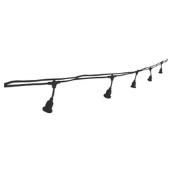 EUROLAMP spoljna girlanda sa 10 grla E27, 10+1 m, IP64, crna ( 147-47090 )