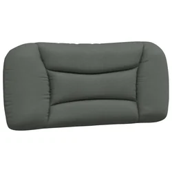 Vidaxl Blazina za vzglavje Hvar temno siva 90 cm blago
