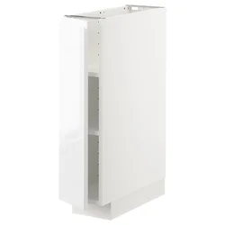METOD Podni element s policama, bela/Voxtorp v. sjaj bela, 20x60 cm