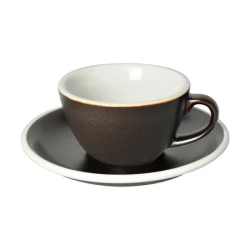 Loveramics Egg - Flat White 150 ml Cup and Saucer - Gunpowder