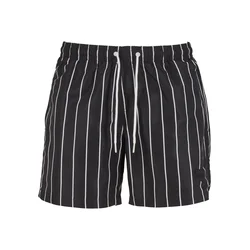Urban Classics Kratke kopalne hlače črna/bela