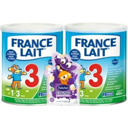 France Lait 3 mlečna hrana za spodbujanje rasti za majhne otroke od 1 leta 2x400g + Bübchen Pen