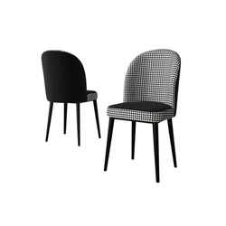 Hanah Home Kaze set trpezarijskih stolica 4 kom, pepito dezen, crna