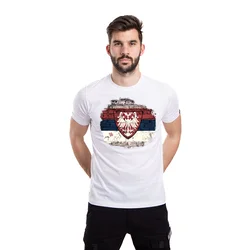 011Shop Muška majica kratkih rukava Zastava na zidu, Bela