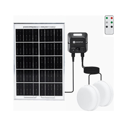 Aigostar - LED solarno plafonsko svetlo 2xLED/35W/3,7V 6000 mAh IP65 + daljinski upravljač