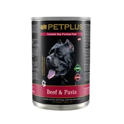Pet Plus Konzerva hrane za pse, Govedina, nudle, 1240g