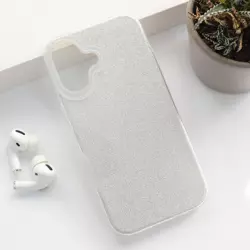 Maska Crystal Dust za iPhone 16 srebrna