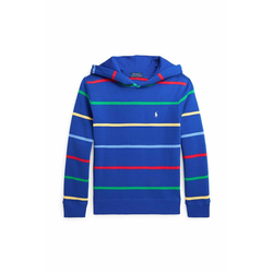Otroški pulover Polo Ralph Lauren mornarsko modra barva, s kapuco