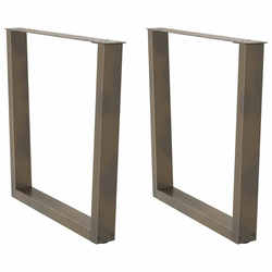 Noge za blagovaonski stol V-oblik 2 kom Prirodni čelik 90 x (72-73,3) cm Čelik