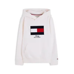 Tommy Hilfiger  pulover s kapuco otroški bombaž z elastanom