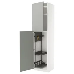 METOD Visoki element-ostava, bela/Havstorp svetlosiva, 60x60x240 cm