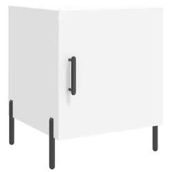 Vidaxl Nočna omarica bela 40x40x50 cm inženirski les