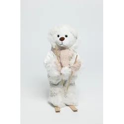 AMC HOME Novogodišnja figura Medved, 35cm, Beli