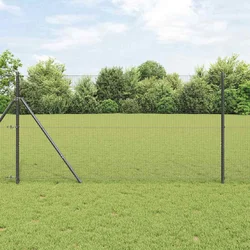 Zavarena žičana ograda 5000 x 140 cm Siva
