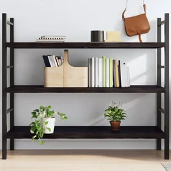 Zidna polica tamnosmeđa 140x60x(2-4) cm od obrađene hrastovine