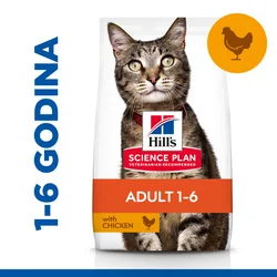 Suva hrana za mačke Hills Science Plan Adult s Piletinom 10 kg