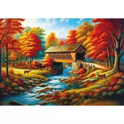 Art puzzle - Puzzle Most rdečih dreves - 500 kosov