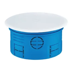 Simet Vgradna doza, plitva, s pokrovom, modra Z80K