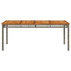 Vrtni stol sivi 180 x 90 x 75 cm od poliratana i drva bagrema